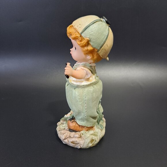 Vintage Boy Figurine By Greenbrier International Hand Painted Collectible Decor - Picture 7 of 8